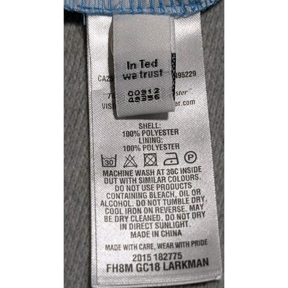 Ted Baker Men's Swim Trunks Size 5 (L) Larkman Lobster Logo Blue Fish Print - Picture 6 of 10